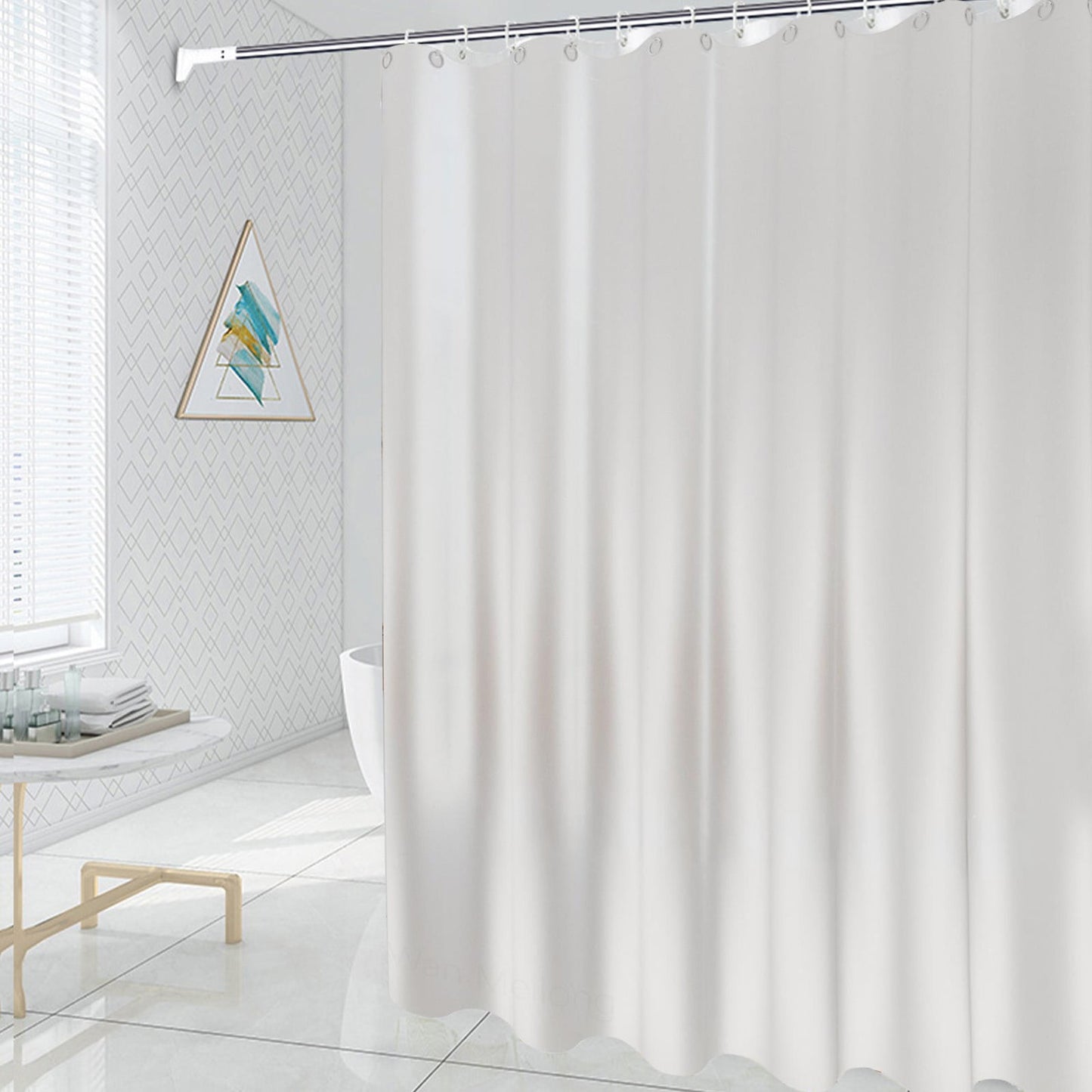 Shower Curtain Liner,Clear Shower Curtain Liner,Thickened Shower Curtain Waterproof Bathroom Curtain Odor-free Bathroom Bath Curtain Suitable For Shower Area and Bathroom(B+12 Hook up 80*70in)