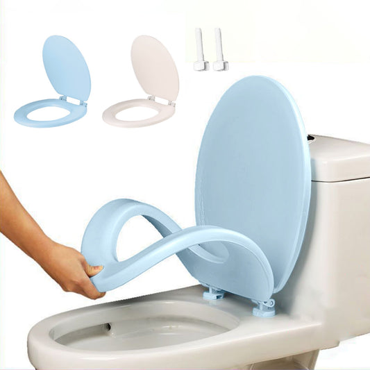 Soft Toilet Seat,Round Toilet Seat Cushioned,Toilet Seat Durables Round Toilet Seat Soft Comfort With Quick Release And Quick Attach Plastic Toilet Seat(Blue 16in)