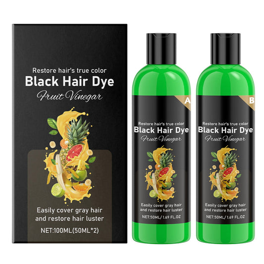 Hair Shampoo,Hair Care,Fruit Vinegar A B Hair Dyes Hair Shampoo Easily Dyes Natural,Long-Lasting & Natural Hair Shampoo,Strength & Thicker-Looking Hair,Deep Moisturizing(2pcs/Set)