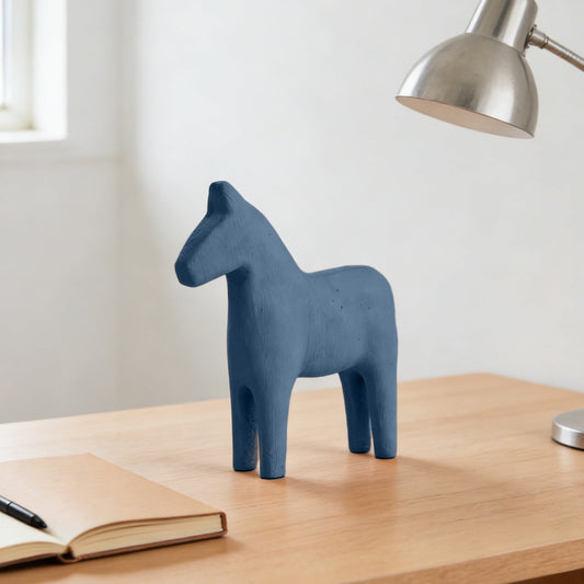 Wooden Horse Statue Wooden Horse Decor Swedish Horse Ornament, Modern Clean Style Desktop Figurine, Home Decoration for Living Room TV Cabinet Tea Table