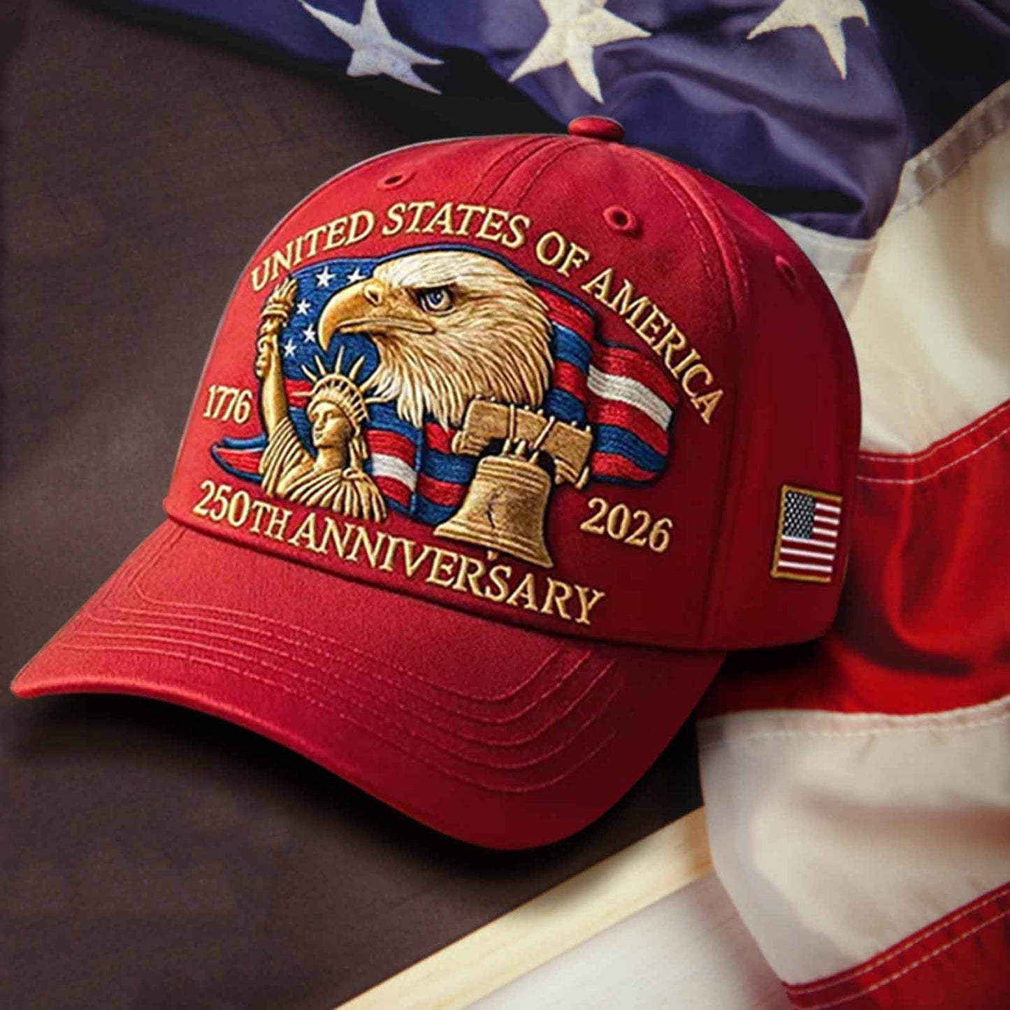 Tea Party Hats for Women,Baseball Caps for Men,United States 250th Anniversary Hat Bald Printed Patriotic Baseball Cap For Men Women Multi,America 250 Tribute(Red Print)
