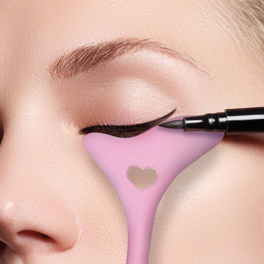YiFudd Eyeliner Stencils Wing Tips, Silicone Eyeliner Aid, Marscara Drawing Aid, Lipstick Wearing Aid, Face Cream/Mask Applicator, Easy Makeup Tool, Resusable Silicone, Facial Beauty Tools