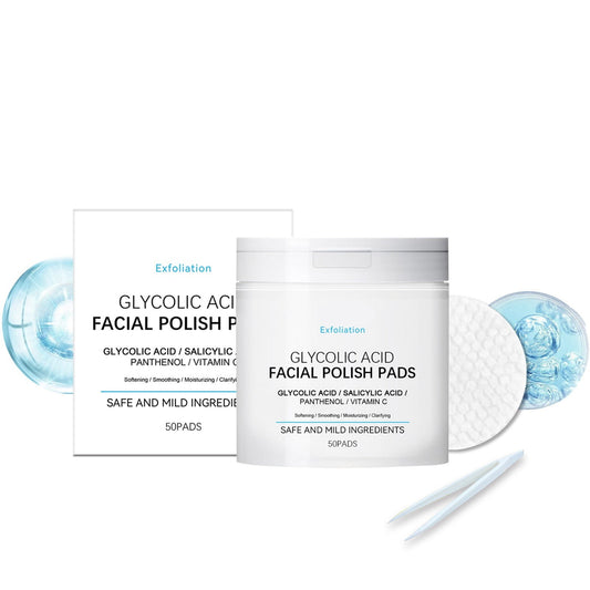 Glycolic Acid,Anti Aging Pads,Face Exfoliator Pad,Exfoliating Face Pads,Glycolic Exfoliating Cotton Pad Facial Moisturizing Pad Exfoliating Wet(50Pads/Box 50ml/1.69fl.oz)from Biweutydys