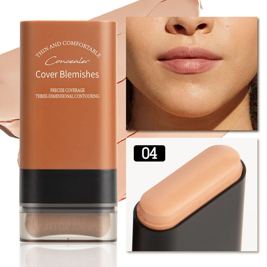 Foundation Stick,Stick Foundation,2-in-1 Natural Foundation Stick Eraser with Foundation Brush 2026 New Multifunctional Foundation Stick Matte Cream Foundation Portable Lightweight(Wheat)