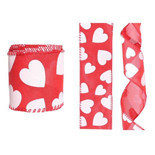 Valentine's Day Decorations Red Garland Valentines DIY Heart Ribbon Selfs-Adhesive Loves-Shaped Decorating Strip For Crafts Gifts And Party Decoration