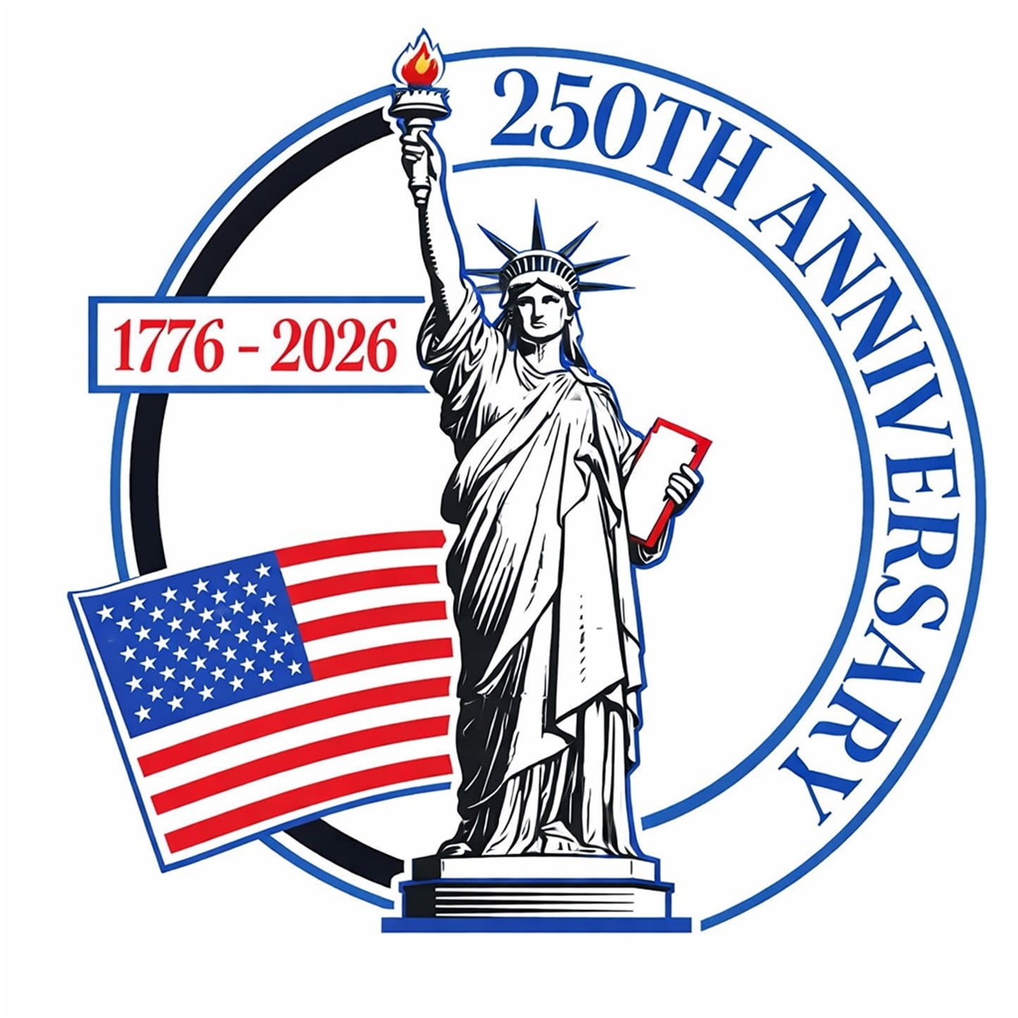 250th Anniversary USA America 250 Patriotic Stickers, USA Independence Vinyl Decal for Car Windows Bumpers, Patriotic Vehicle Merchandise