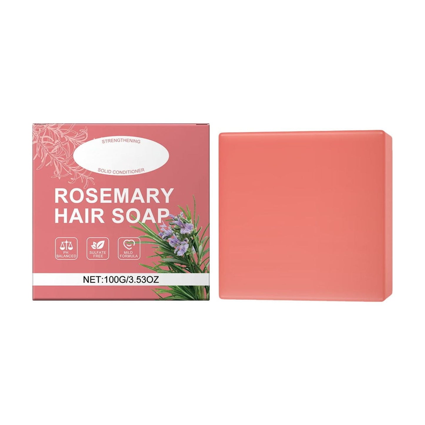 Rosemary Hair Soap,Bar Shampoo And Conditioner,Rosemary & Biotin Shampoo and Conditioner Bar Set for Thinning Hair,Solid Shampoo Soap Bar & Conditioner Bar(100g/3.53oz)Clearance from Biweutydys