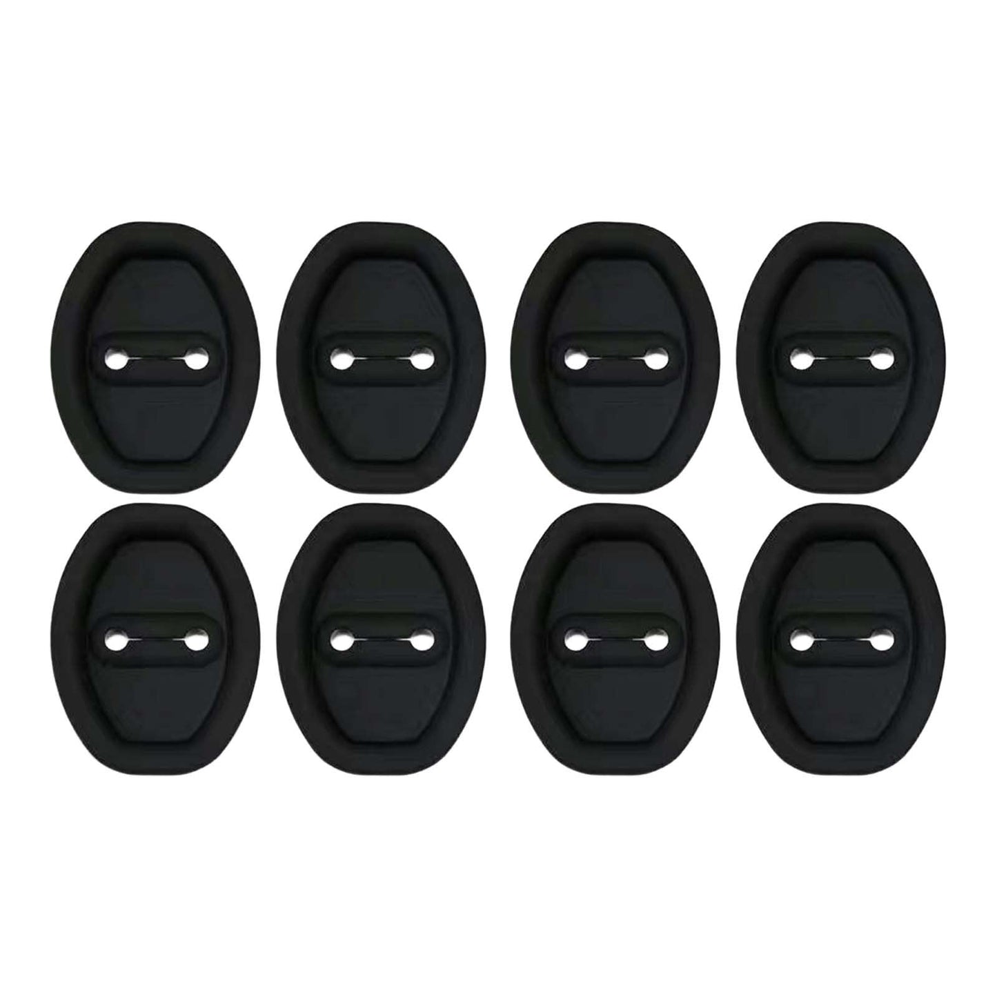 8pcs Silicone Door Protective Cover,Door Lock Cover, Silicone Door Guard Car Decorations & Protects Door Latches, Universal Self-Adhesive Door(Black 8pcs 4in)