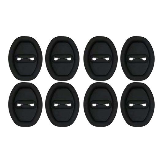 8pcs Silicone Door Protective Cover,Door Lock Cover, Silicone Door Guard Car Decorations & Protects Door Latches, Universal Self-Adhesive Door(Black 8pcs 4in)